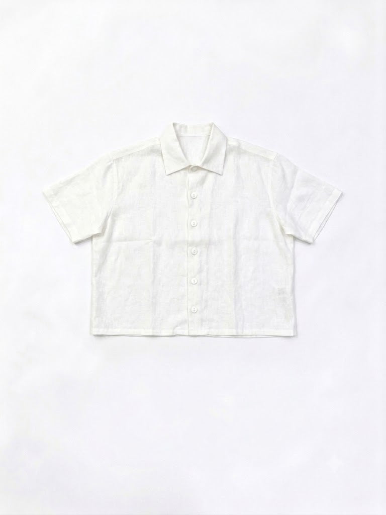 V linen shirt