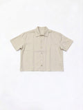 V linen shirt