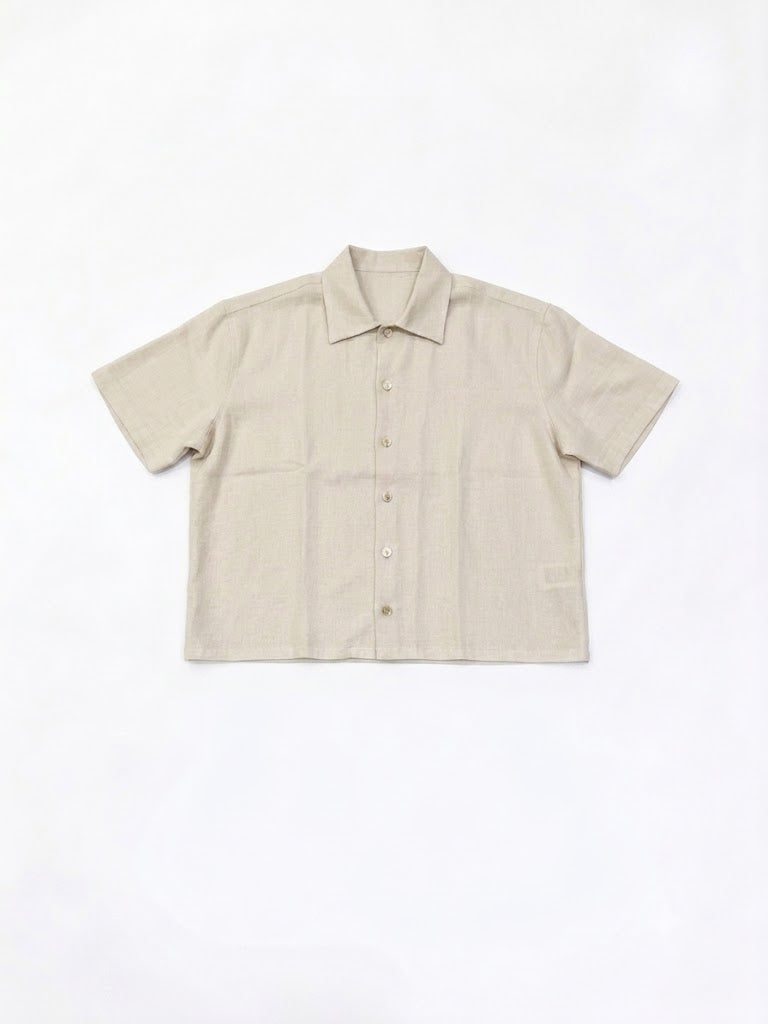 V linen shirt