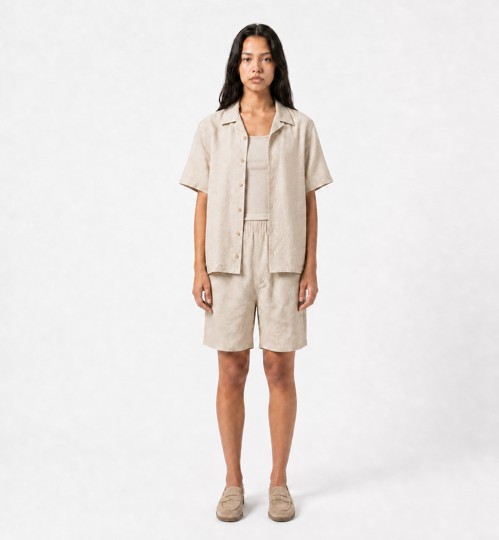V linen set