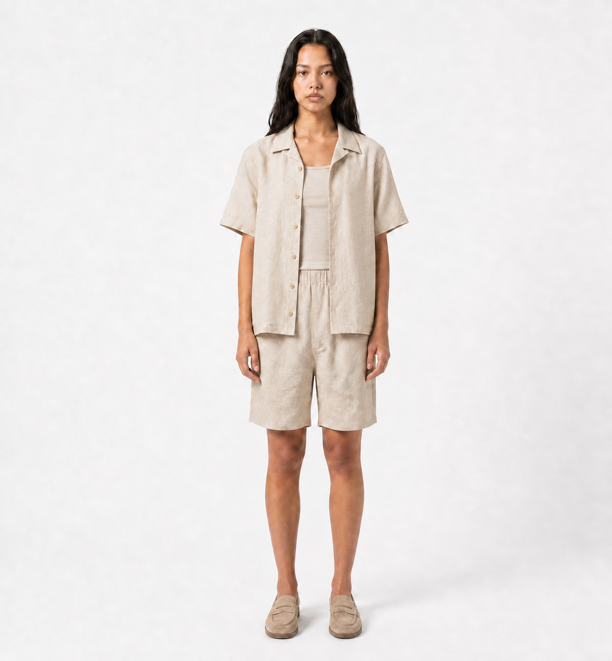 V linen set